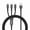 Black, variant on Charging Cable Cell Phone Charger Cord For Type C Micro USB 3 In 1