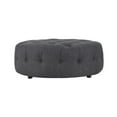 thumbnail image 3 of American Home Classic Jasper 17" Round Traditional Fabric Ottoman in Gray, 3 of 3