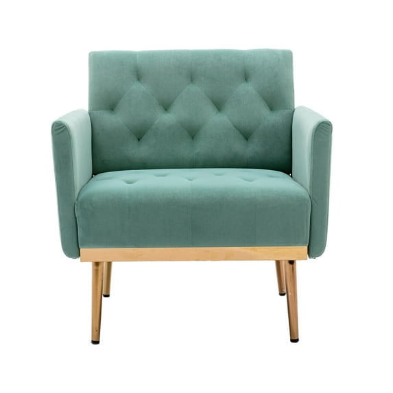 Accent Chair, Leisure Single Sofa with Rose Golden Feet