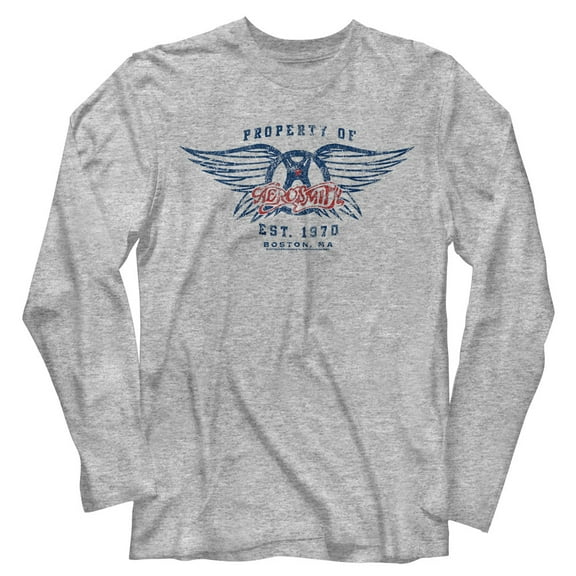 Aerosmith Est. 1970 Gray Heather Long Sleeve T-Shirt