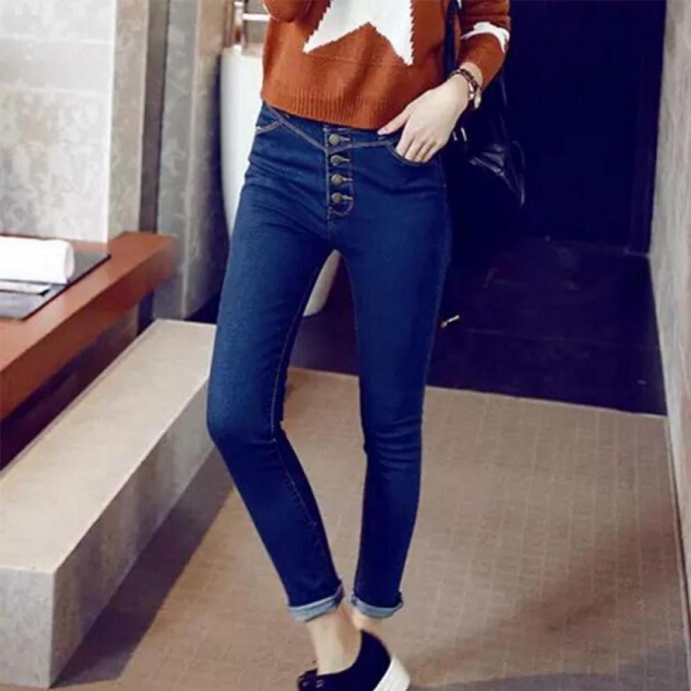 Women Comfy High Waist Jeans Five 
