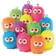 Owl 4" Puffer Balls for Tactile and Fidget Fun (Pack of 12)