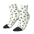 thumbnail image 2 of Bingfone Cute Avocado Yoga Design Patterned Men'S Women'S Casual Cotton Socks, 2 of 9