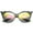 Black / Gold-Pink, variant on sunglassLA Unisex Womens Fashion Jagged Edge Staggered Flash Mirror Lens Cat Eye Sunglasses (Tortoise / Midnight) - 60mm
