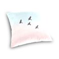 thumbnail image 3 of Dusk Flying Birds Pattern 16x16 Inch Plush Velvet Pillowcase Double Sided Print, Hidden Zipper, 3 of 7