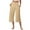 Beige, variant on ZKCCNUK Summer Plus Size Capris for Women Casual Loose Soft Solid Color Mid Waist Pants Trousers S-3XL