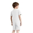 thumbnail image 2 of Haitryli Unisex Boys Girls High Waist Wide Leg Shorts One Piece Rompers Summer Playwear Casual Overalls Solid Jumpsuit White 8, 2 of 5