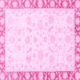 thumbnail image 1 of Ahgly Company Indoor Square Abstract Pink Modern Area Rugs, 6' Square, 1 of 4