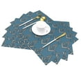 thumbnail image 2 of XMXY Woven Placemats Set of 4 PCS, Blue Masonic Geometry Table Mats Washable Heat Resistant Placemats, 2 of 6