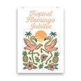thumbnail image 2 of Tropical Flamingo Poster - Wall Decor for Summer Living Room Gift, 2 of 7
