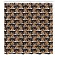 thumbnail image 2 of Ambesonne Black Bear Shower Curtain, Animals Playing Violin, 69"Wx84"L, Sand Brown Dark Grey, 2 of 4