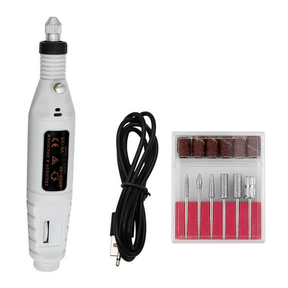 QHUDLV Electric Nail Grinder Adjustable Speed ,Lightweight Professional Tool ,Multi‑Head Manicure and Pedicure Set