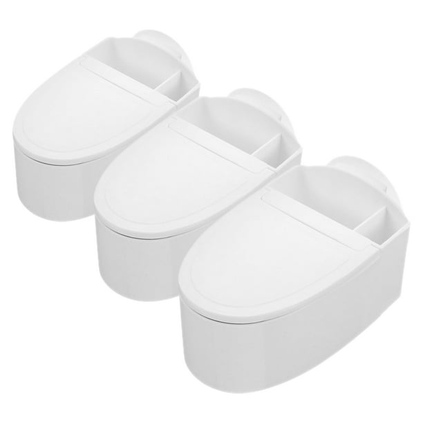 Cenicero creativo de pared para inodoro, 3 piezas, con tapa, para dormitorio, oficina, cenicero colgante de pared, contenedor de almacenamiento para fumar