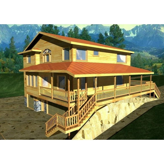 001-2039: Beach & coastal ICF 3 Bed, 4 Bath Luxury Home Plan, 2671 Sq Ft: Full Blueprints with License to Build by Home Plan Marketplace - Lesuto