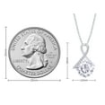 thumbnail image 6 of 2CT Moissanite Pendant Necklace 18K White Gold Plated 925 Sterling Silver D Color Ideal Cut Round Shape Lab Created Diamond Necklace for Women with Certificate of Authenticity, 6 of 8