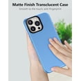 thumbnail image 4 of Case Compatible with iPhone 15 Pro (6.1-inch) Matte Translucent Phone Case for Men, Women, Girls, Thin Back Cover, Blue, 4 of 13