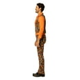 thumbnail image 4 of Rasta Imposta Men's Swaggertown Orange Houndstooth Pantsuit Halloween Costume Pantsuit - Orange Medium, 4 of 5