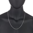 thumbnail image 3 of 2mm Rhodium Plated Silver Round Snake Chain Necklace, 30 inches, 3 of 7