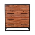 thumbnail image 5 of Handmade Dresser with Grain Details and 4 Drawers, Brown and Black, 5 of 6
