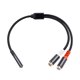 thumbnail image 1 of Tholdsy Cable adaptador de 3,5mm a 2 Audio hembra, aleación de aluminio, profesional, Flexible, reducción de ruido, reproductor de MP3, Cables de audio/vídeo, 1 of 6