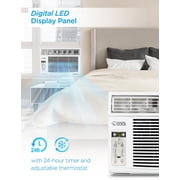 Commercial Cool Window Air Conditioner 8000 BTU, AC Window Unit Cools Up to 350 Square Feet, Window AC Unit with Full Function Remote Control, 3 Cooling Speeds and Fan Only Function, CWAM08W6C, White