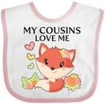thumbnail image 3 of Inktastic My Cousins Love Me Little Fox Boys or Girls Baby Bib, 3 of 4