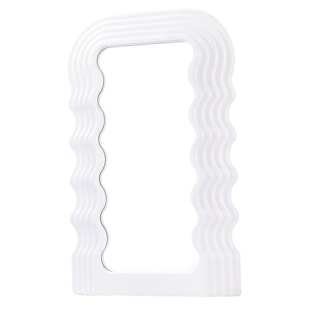 Espejo de pared Yuyangstore Maquillaje Espejo de vanidad Patrón Marco Imagen Blanco