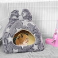 thumbnail image 2 of Guinea Pig Bed Rabbit Hideout Warm Fleece Cuddle Cup Washable Winter Sleeping House for Small Pet/Ferret/Chinchilla/Bunny, 2 of 6