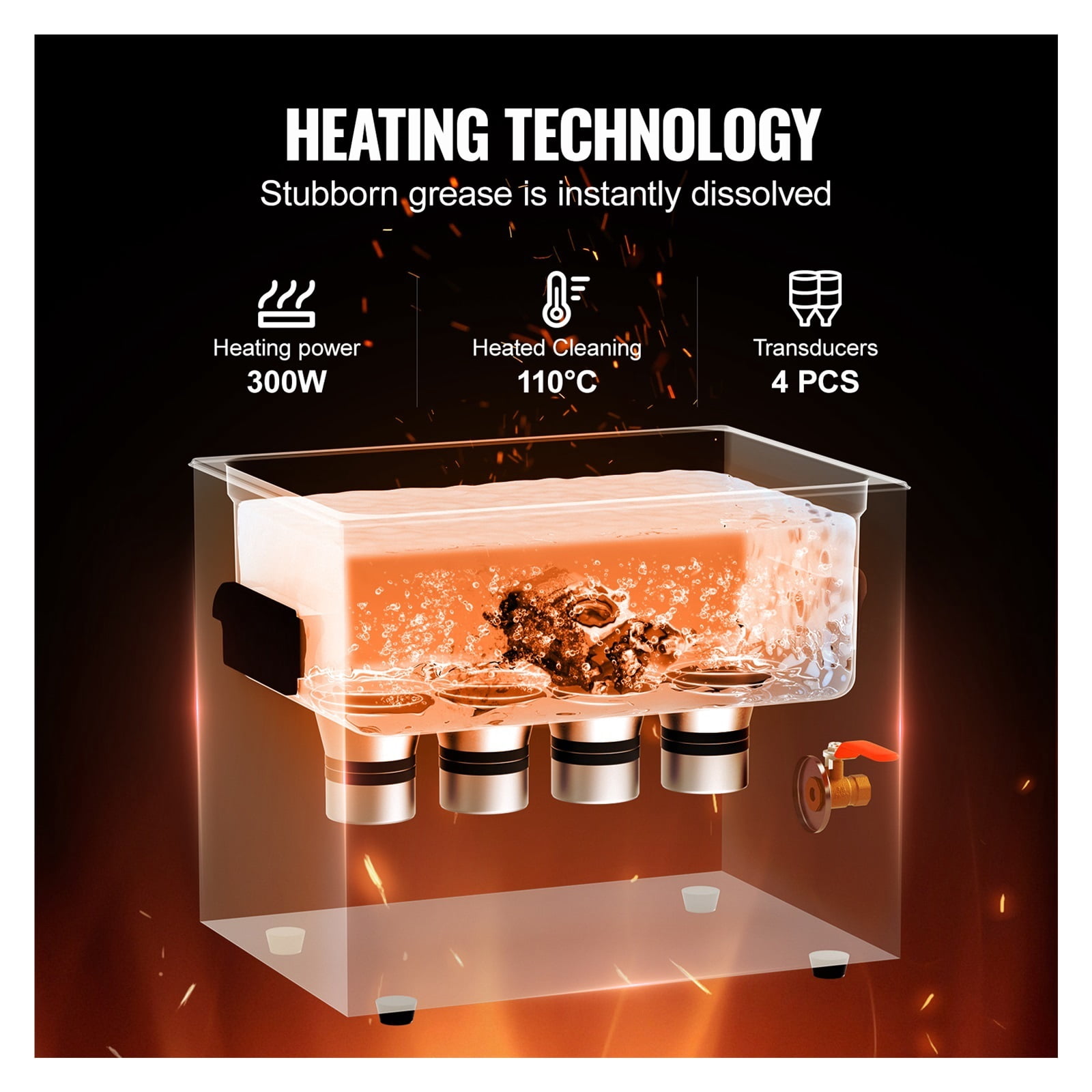 2/3/6/10/15/30L Ultrasonic Cleaner with Heater Timer for Lab Tools Metal Parts Carburetor Brass Auto Parts Engine Parts