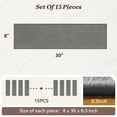 thumbnail image 6 of SIXHOME Non Slip Stair Treads for Wooden Steps 15 Pack 8"x30" Natural Woven Stair Rugs Carpet Stair Tread Rubber Backing Washable Polyester Stair Mats Set Indoor Gray, 6 of 6