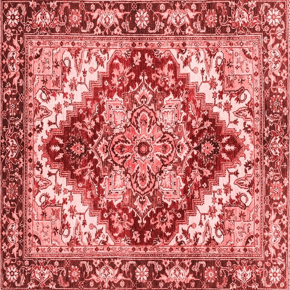 Ahgly Company Indoor Square Persian Red Traditional Area Rugs, 6' Square