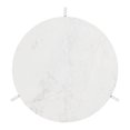 thumbnail image 5 of HomeRoots 576794 25 in. White & Silver Marble & Aluminum Round Cross Legs End Table, 5 of 5