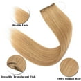 thumbnail image 3 of SEGO Wire in Human Hair Extensions Hidden Hair Extensions with Invisible Band Translucent Fish Line Hairpiece without Clip, 3 of 8
