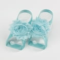 thumbnail image 2 of 22 Pairs Solid Chiffon Flower Barefoot Sandals Feet Accessories For Baby Girls Toddlers Kids Kids Summer Outdoor Shoes H, 2 of 3