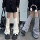 thumbnail image 2 of Jumpingount 1 par de calcetines de invierno para mujer y niña JK, calcetines de moda elásticos suaves, calentador de piernas y pies de estilo japonés, Accesorios de disfraces Negro Jumpingount AP013159-02, 2 of 6