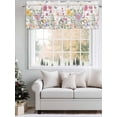 thumbnail image 5 of Spring Flowers Curtain Valances for Windows, Botanical Floral Butterfly Wooden Grain Kitchen Valance Window Treatment, Light Filtering Block Curtains for Bathroom/Bedroom/Living Room 42'' x 12'', 5 of 9