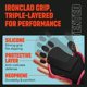 thumbnail image 4 of Guantes de gimnasio Mava Open para hombre y mujer con soporte para la muñeca, 4 of 7