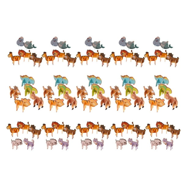 Rompecabezas 3D DIY, rompecabezas de animales de juguete, rompecabezas 3D, desarrollo temprano, educativo, dibujos animados para niños y niñas