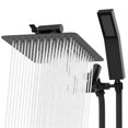 thumbnail image 1 of All Metal Shower Head 10 Dual Square Shower Head With Handheld Wand 71in Hose Set, High Pressure Rain Shower Heads combo, 3-Way Diverter Rainfall Showerhead with Adjustable Extension Arm, 1 of 3
