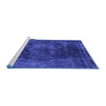 thumbnail image 2 of Ahgly Company Machine Washable Indoor Square Oriental Blue Industrial Area Rugs, 6' Square, 2 of 4