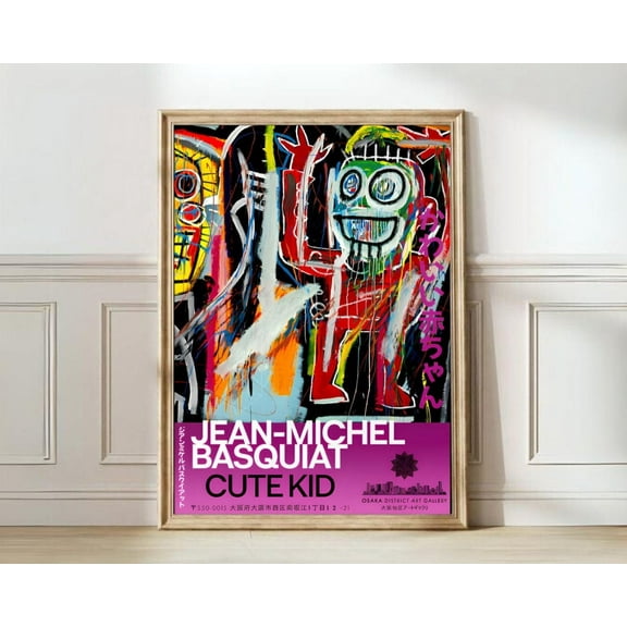 Kna Prints - Basquiat Wall Art Jean-Michel Basquiat Art Print Cute Kid Poster Exhibition Wall Art Wall Art ,, UNFRAMED-8x12