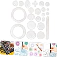 thumbnail image 2 of 22/4/1PC Spirograph Ruler Drawing Scratch Painting Toys Interlocking Gears Wheels Painting Drawing Accessories Educational Toy, 2 of 6