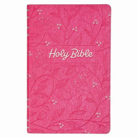 Pearlized Cherry Pink Faux Leather King James Version Gift Edition Bible (Font: 8-point) (No Bible Tabs)