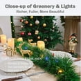 thumbnail image 5 of 16.4 Ft Pre-Lit Christmas Garland with 50 LED Lights, Battery Operated Greenery Garland for Mantle, Stairs, Railing, Party, Indoor and Outdoor Holiday Home Decor,Multicolor Winter New Year Decoration, 5 of 8