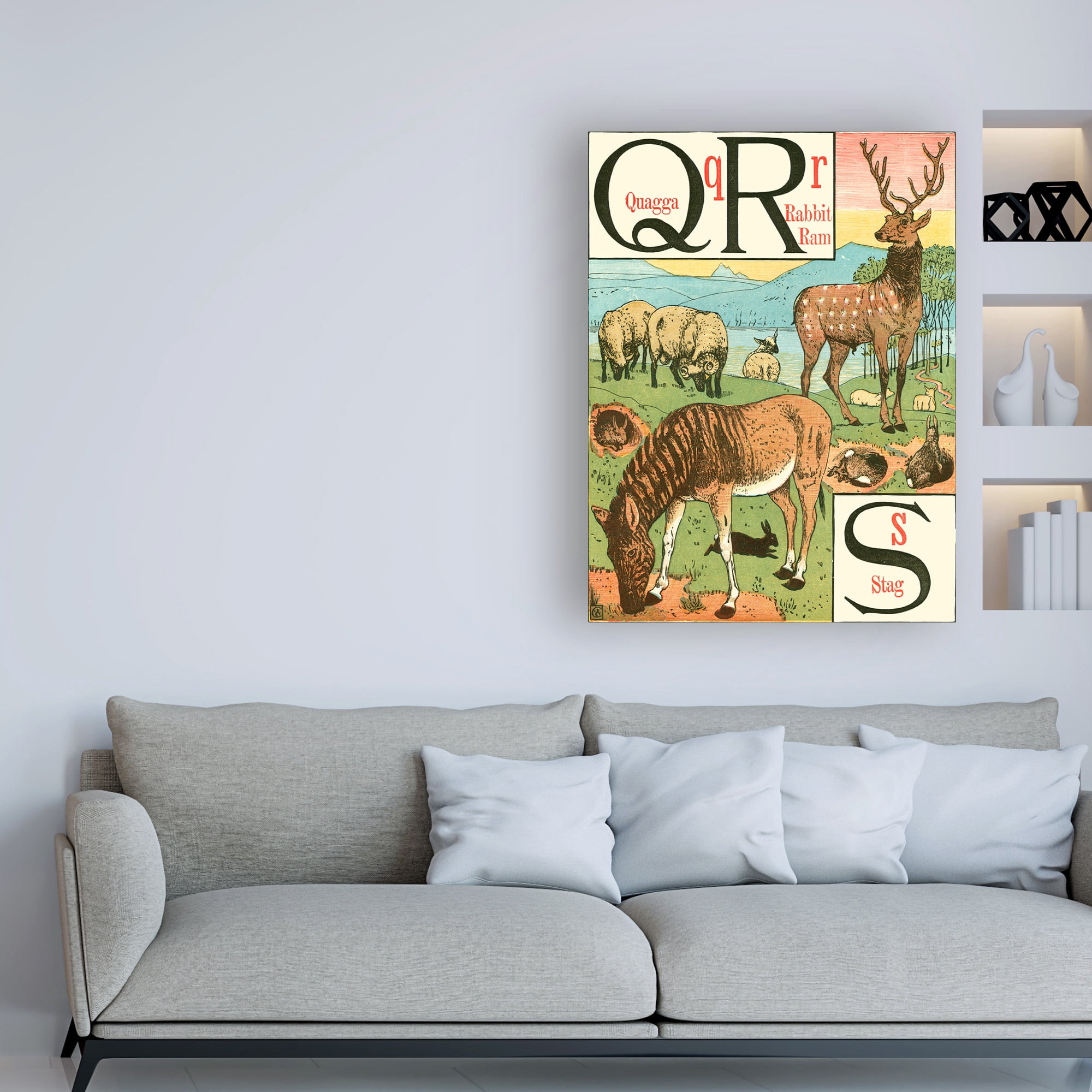 Trademark Fine Art 'Noahs Alphabet V Childrens Art' Canvas Art by Walter Crane