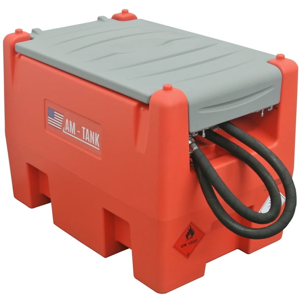 AMTANK 58 Gal Portable GAS Tank with 12V Pump