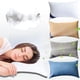 thumbnail image 1 of Núcleo de almohada de plumón grado hotel de terciopelo | Almohada suave y de soporte para dormir de espaldas, lado y estómago | Tela de algodón amigable con la piel | Blanco/Azul/Gris/Caqui, 1 of 9