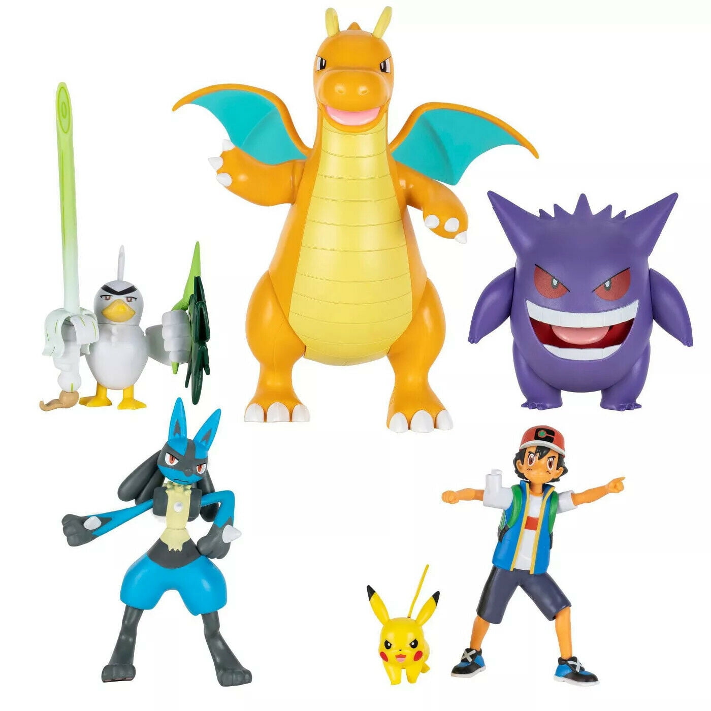 Pokemon figura de ação tipo fantasma e veneno tipo gengar 6 tipo