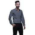 thumbnail image 3 of BESTMAN Chemise en Coton pour Hommes Manches Longues Imprimée Col Évasé Slim Formelle, 3 of 5