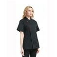 thumbnail image 3 of TOPTIE Women's Chef Coat With Contrast Piping Short Sleeve Chef Jacket, 3 of 7